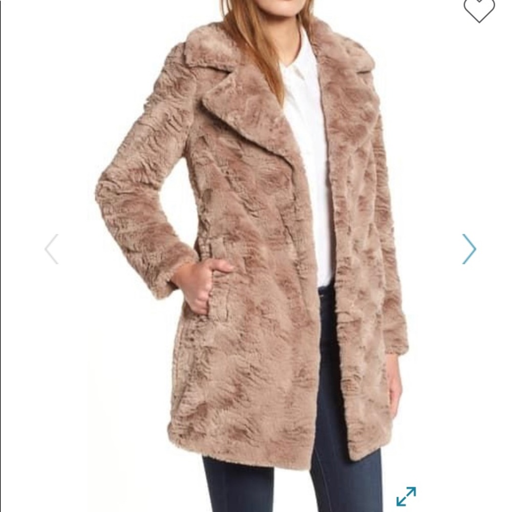 Kenneth Cole Faux Fur Teddybear Coat